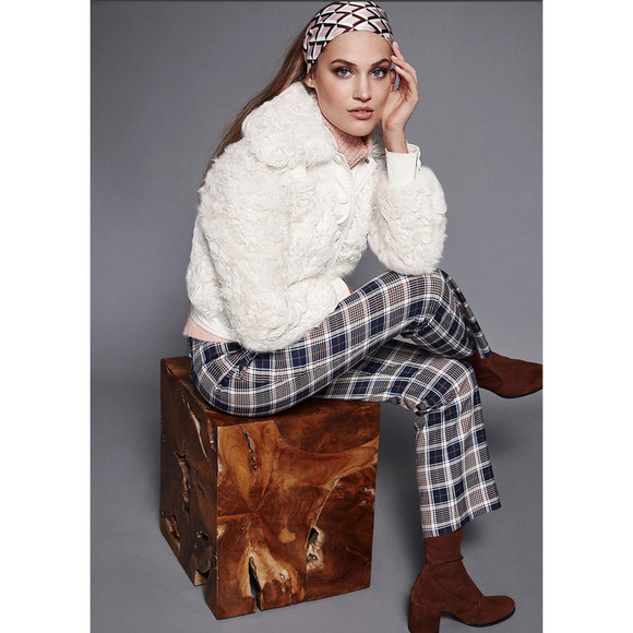 Tory Burch Pants - Tory Burch Garrett Plaid‎ Crop Flare Pant Size 4